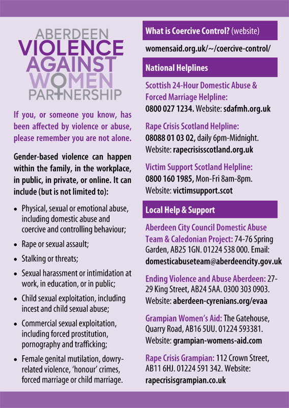 Violence Against Women postcard