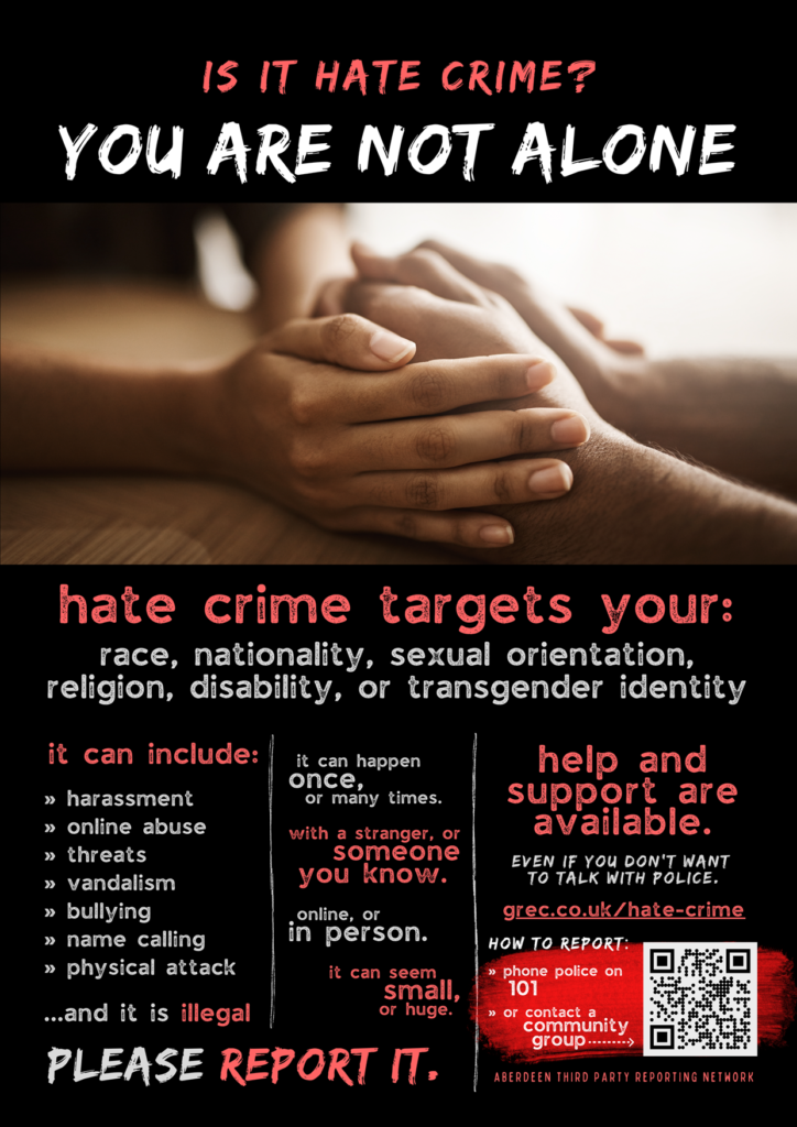 Hate crime awareness poster 2023